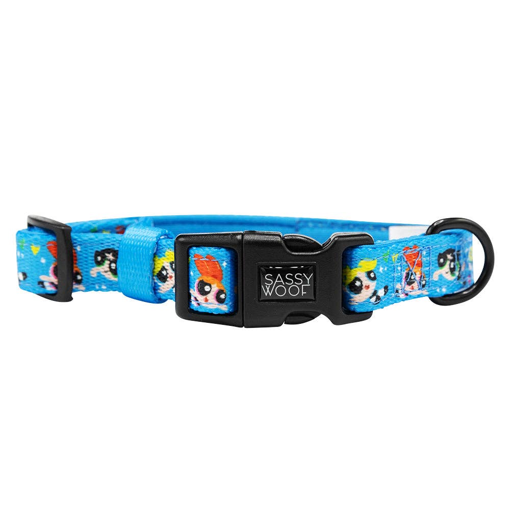SASSY WOOF - Dog Collar - The Powerpuff Girls™ (Blue): XSmall